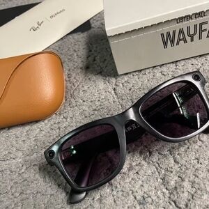 Ray-Ban Matte Black Wayfarer Mate Sunglasses